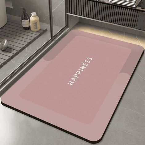 Absorbant et à séchage rapide - Fond antidérapant - Confortable - Dites adieu aux surfaces glissantes et collantes -Rose