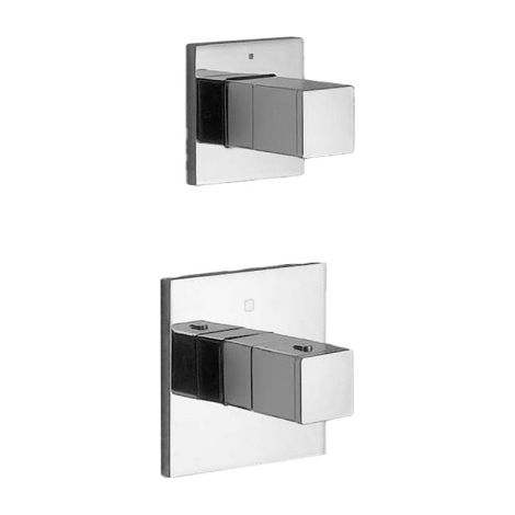 Facade Thermostaique Quadri Plaque Laiton 2 Sorties - CRISTINA ONDYNA XQ77551 (1/2)