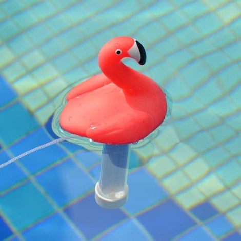 STOL Schwimmendes Poolthermometer, Teichthermometer mit Schnur, Baby-Poolthermometer, unzerbrechlich, für Außen- und Innenpools, Spas, Whirlpools (1/4)