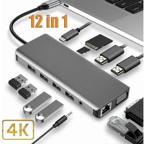 Adaptateur multiport USB Type-C pour ordinateurs portables Macbook (1/5)