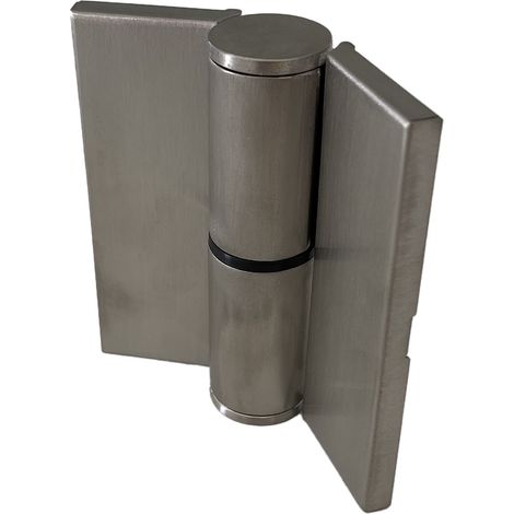 Paumelle gauche en acier inoxydable avec cache vis pour cabines sanitaires HOMEWELL (1/2)