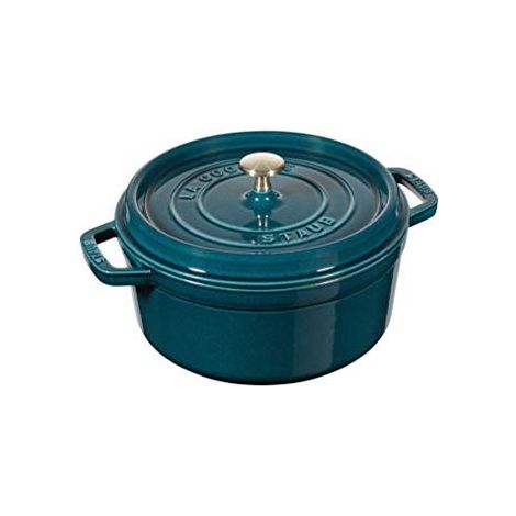 Cocotte - STAUB - Cocotte Ronde 24 cm - 3,8 L - Majolique La Mer - Tous feux (induction)