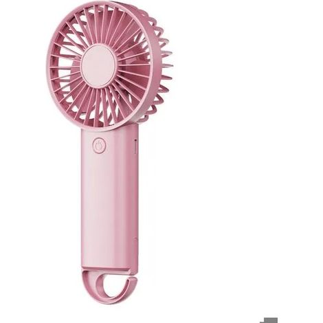Mini ventilateur portatif, puissant, 3 vitesses, rechargeable par USB, élégant, idéal pour les voyages, pour femmes et enfants,rose (1/4)