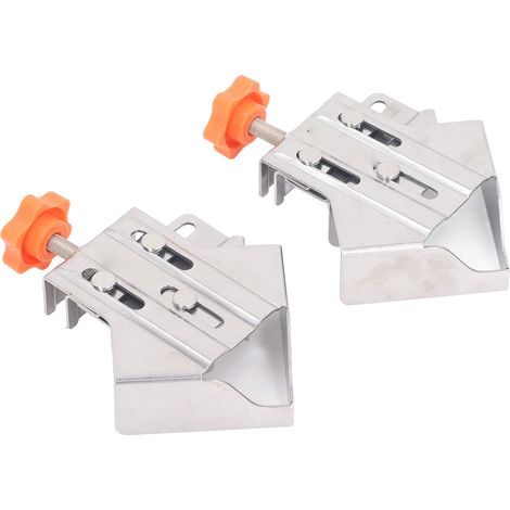 Lot de 2 pinces à angle droit en acier inoxydable, fermeture rapide à 90°, pour le travail du bois (1/5)