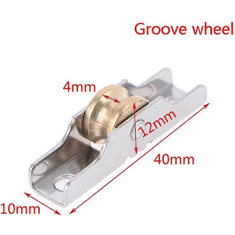 Poulie de fenêtre en acier inoxydable 10 mm, coulisse à roulettes pour porte coulissante en verre, vitrine, meuble.