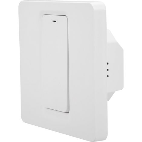 Interrupteur mural intelligent à bouton-poussoir Zero Fire 1 poste 600 W ABS pour TUYA AC 100-240 V pour Zigbee
