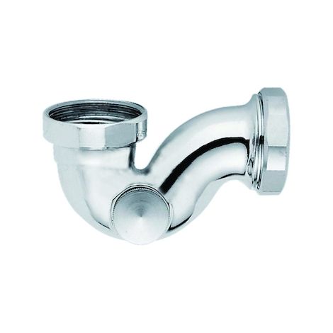 Siphon lavabo laiton chromé ultra-compact - Diamètre d'entrée : 1"1/4 - Hauteur garde d'eau : 13 mm - Diamètre sortie : 32 mm - VALENTIN (1/3)