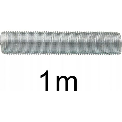 Raccord à vis M10x1000, galvanisé, classe 5.8, filetage à gauche