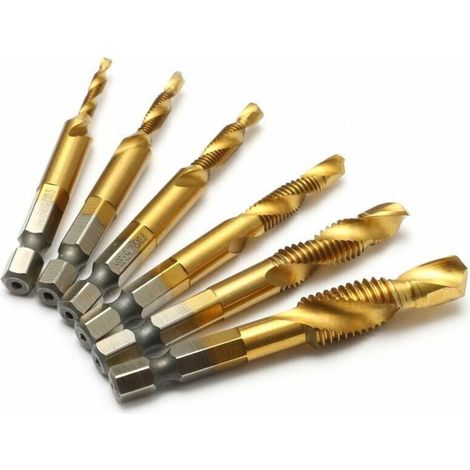 6pcs HSS High Speed Steel Drill Bit 6542 Metric Titanium Hexagon Drilling Shank (1/5)