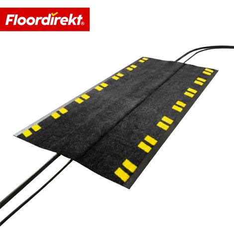 Kabelschutzmatte Sonira 120 × 40 cm Rutschfeste Kabelbrücke mit Kabelkanal & Warnkanten für Innen- & Außenbereich (1/5)