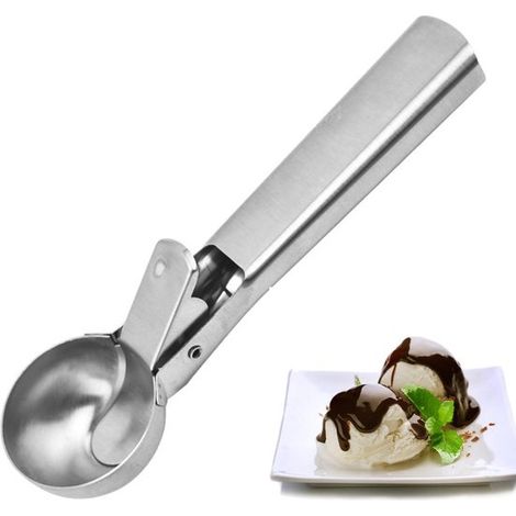 Cuchara para helado de acero inoxidable - duradera y versátil - 1 unidad (1/5)