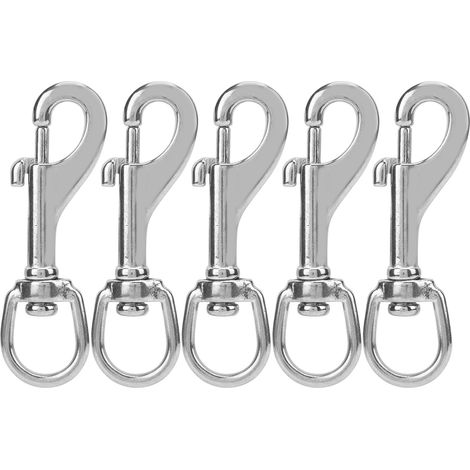 Crochets doubles en acier inoxydable L92MM, mousquetons à ressort pour plongée, clips à ressort double extrémité (1/5)