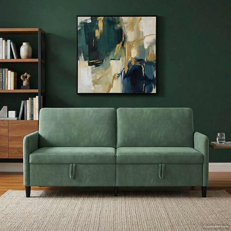 Teenpull – Sofa mit Stauraum Meergrün 192 x 78 x 87 cm Polyester (1/5)