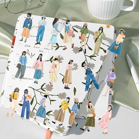 Infeel.Me Sticker-Paket: Sternenhimmel, Immersive Human Ideal Serie, Dekorative Sticker fürs Mädchentagebuch, Kostenlos und Allein (1/5)