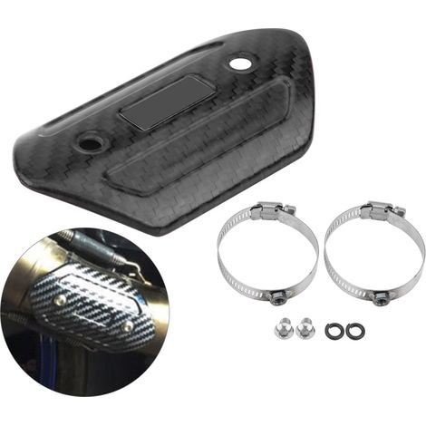 Protection thermique centrale du tuyau d'échappement de moto, cache de raccordement, protection de talon (1/5)