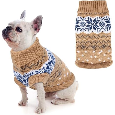 Dog Pet Sweater, Winter Warm Dog Cat Jumper Clothes, Coat for Pets Costume Puppy Jumper Kitten Sweater Clothes for Small Medium Dogs Large Cats (1/5)