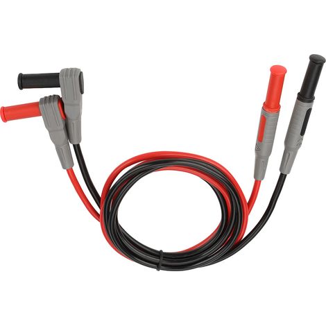 P1033 4mm Bananenstecker-Testleitung, spritzgegossenes rechtwinkliges auf gerades Multimeter-Kabel (1/5)