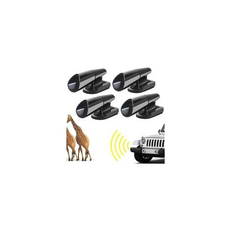 Lot de 4 sifflets à ultrasons anti-cerfs – Protecteur invisible pour pare-chocs – Compatible voiture, SUV, camion, moto – Installation facile (1/5)