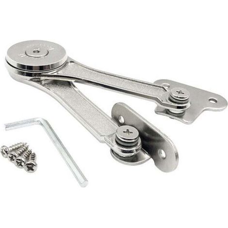 Systèmes de force pour portes relevables 2pcs - Ferrures stay lift pour armoire/meuble - Couvercles et abattants - Robustes et durables - Bricoleurs et installateurs (1/4)