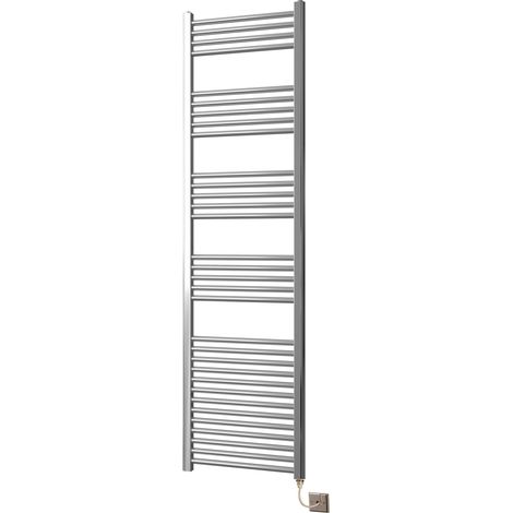 York Flat Chrome Electric Towel Rail 500 x 1600mm Towel Radiator