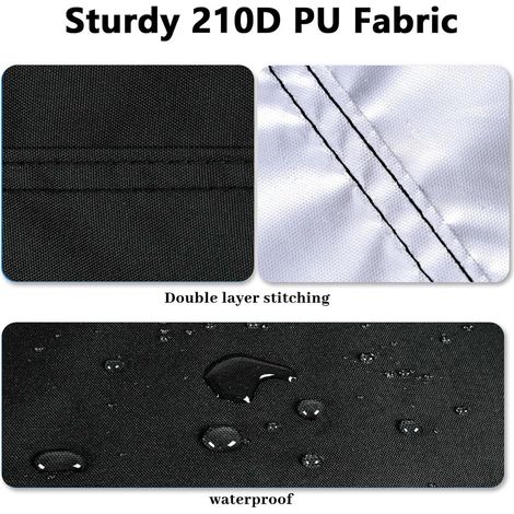 Telo di copertura per piscina - 1 pezzo - Accessori per piscina - 220 x 150 cm - Rettangolare - Telo protettivo per piscina - Adatto per estate e inverno - Ombrellone per piscine rettangolari - Nero (1/4)