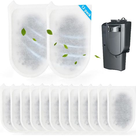 12 Pièces Tampons Filtrants pour EasyCrystal C600 Cartouches pour Filtre pour Aquarium pour EasyCrystal Filter Pack C600 Filtre Intérieur Matériau Filtrant avec Charbon Actif (1/5)