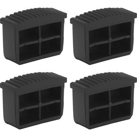 Lot de 4 pieds d'échelle antidérapants de rechange - Capuchons de protection - 6 x 2,2 cm - En PVC - Pièces de rechange - Design pour échelles - Pieds en caoutchouc antidérapants (1/5)