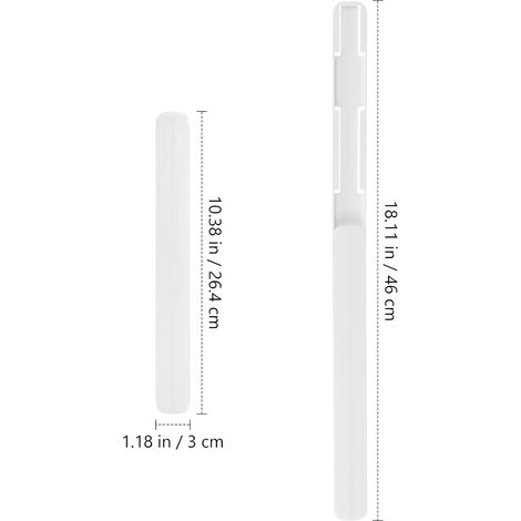 4x Rails Tiroir Coulissant - Glissières Adhésives Rigide pour Cuisine, Bureau & Placard - Kit Guide Transformateur de Bac en Tiroir, Blanc 26,4 cm (1/4)