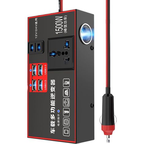 Convertisseur Voiture Prise Secteur PriseCigare 220V Adaptateur (1/5)
