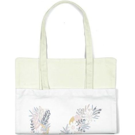 Sac shopping tote bag Bonamaison en coton 34x40 cm - anses 30 cm, réutilisable (1/4)