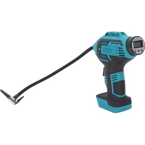 Gonfleur sans fil 18 V, alimenté par batterie, 150 PSI, portable, avec lumière LED pour pneus de voiture, moto, vélo et ballon. (1/5)
