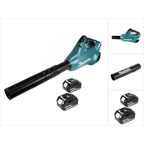 Makita DUB 362 M 2x18 Volt Akku Laubbläser Akku-Gebläse + 2x 4 Ah Akku - ohne Ladegerät