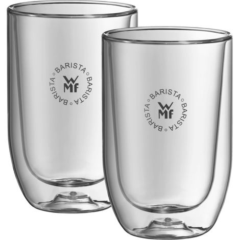 Service à café 2 verres en verre résistant à la chaleur à double paroi Design élégant sans condensation Passe au lave-vaisselle (1/5)