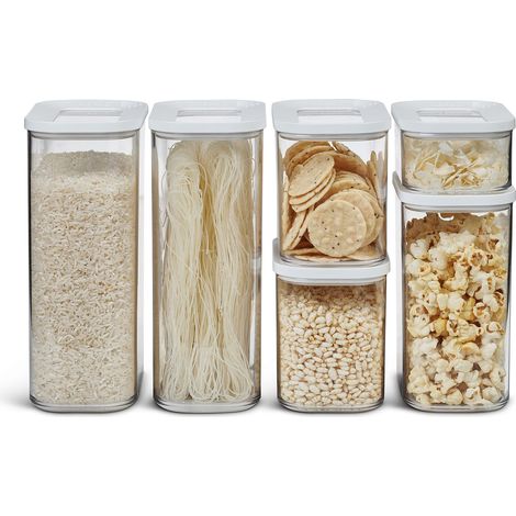Mepal - Set di 6 pezzi - Contenitori Plastica per Alimenti con Coperchio - Organizzatori da Cucina - Trasparente, Impilabili & Ermetici - 2 x 1000 ml, 1 x 1500 ml e 1 x 425 ml - White (1/5)