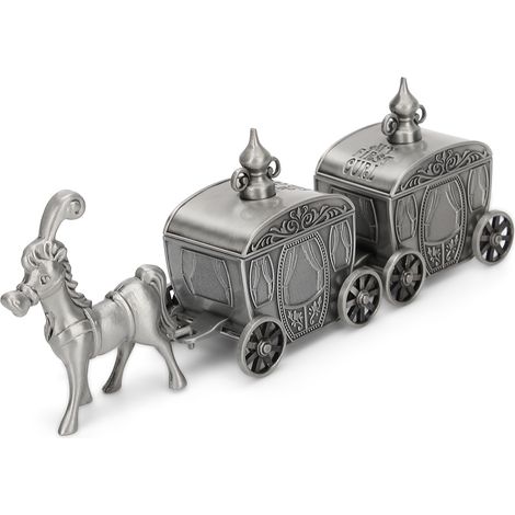 Boîte à dents, boîte de rangement en métal en forme de cheval, objet cadeau artisanal rétro exquis. (1/5)