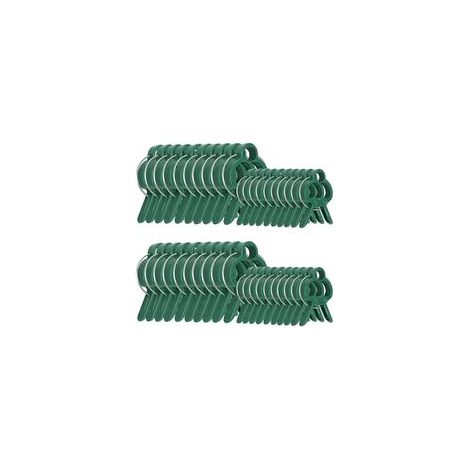 Ensemble d'accessoires de jardin en plastique, 20 supports pour plantes : 10 grands et 10 petits tuteurs pour fleurs, tomates, potager – Réutilisables–