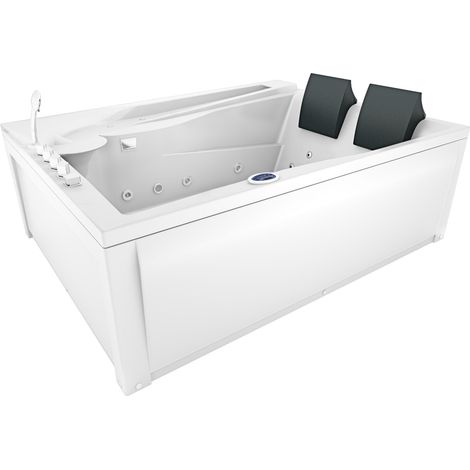 Whirlpool Pool Badewanne Eckwanne Wanne W12HZ-C-SC 180x135cm Ringzirkulation, aktive Schlauch-Reinigung (1/5)