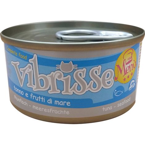 24 lattine 70 g cad.: Vibrisse Cat Menu tonno e frutti di mare 24 lattine da 70 g cad.