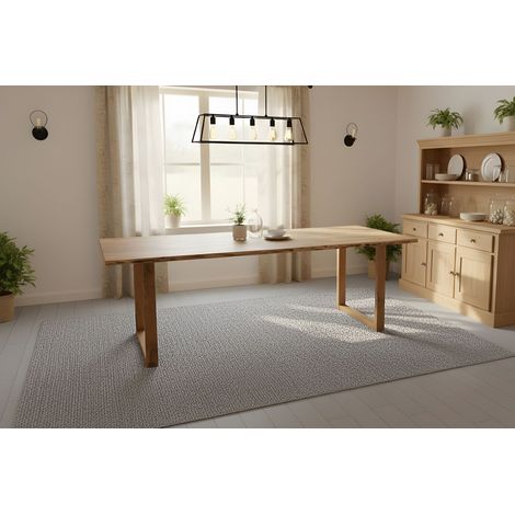 Esstisch Baumkante massiv Akazie natur 220 x 100 cm U-Gestell Holz natur GRAZ
