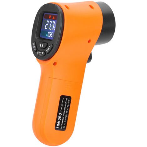 Thermomètre numérique portable sans contact Thermomètre industriel - 50 550 C, orange (1/5)