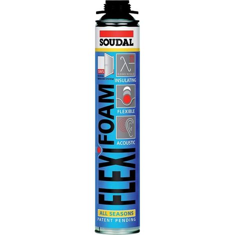 Mousse PU pistolable Flexifoam modèle Gun vis Soudal
