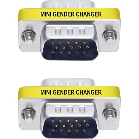 Adaptador VGA 15 pines macho - macho  Gris (1/4)