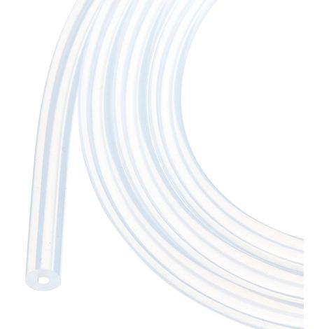 Tuyau en Silicone de 2 M (7 Pieds) - 2 de DI et 6 de DE - Tuyau en Plastique Transparent Tuyau en Silicone Clair pour Pompage, Vidange, Irrigation, Brassage - 0,08 Pouces x 1/4 Po (1/5)