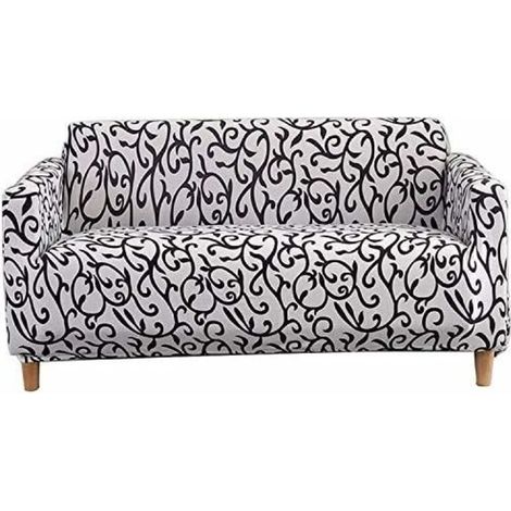 Housse de Canapé Élastique Housse de Canapé Extensible 1/2/3/4 Places Salon Couverture Sofa Housses Spandex Décor Full Surrounded (4 Seater 235-300CM)