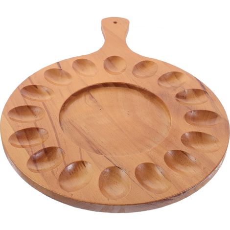 Holz Eierhalter mit 16 Löchern Kreatives Design Glatte Oberfläche Multifunktionales Eier (1/5)