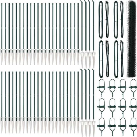 Maison Exclusive - Schweißdrahtzaun mit Spikes 100 x 1,5 m (B x H
