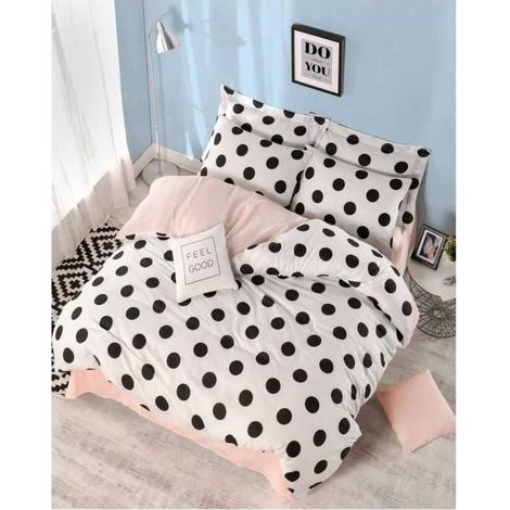 Bettwäsche - 1 Bettbezug 220 x 240 cm + 2 Kissenbezüge 60 x 60 cm - 65% Baumwolle, 35% Polyester - Weiß (1/3)