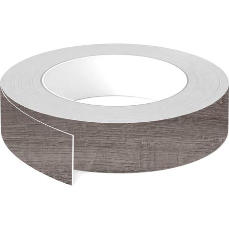 1x Bande de chant ABS sans colle 23 mm x 5 m épaisseur 0,8 mm facile à appliquer bricolage étagère meuble panneau plan de travail bois stratifié, Chêne Whiteriver cérusé gris (1/3)