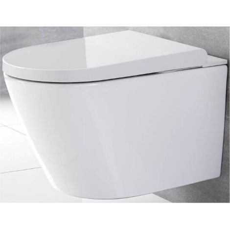 Milano Luxus White Ceramic Wall Hung Japanese Bidet Toilet (1/5)