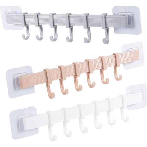 Lot de 3 Crochets Muraux Rotatifs Porte Manteaux Multi Usages pour Cuisine, Salle de Bain, Placard ou Chambre (1/5)